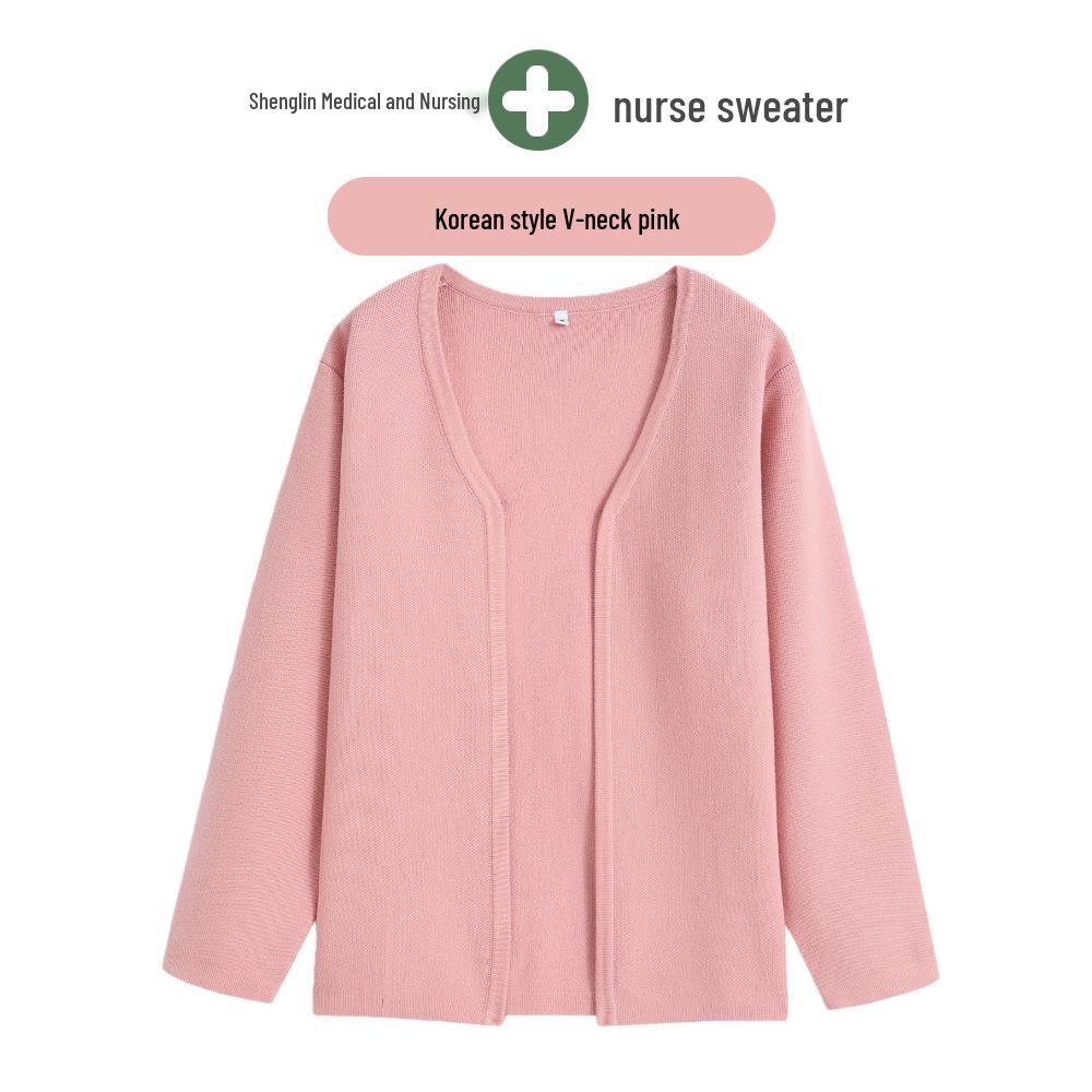 Korean Style Nurse Cardigan Sweater for Doctors & Beauticians