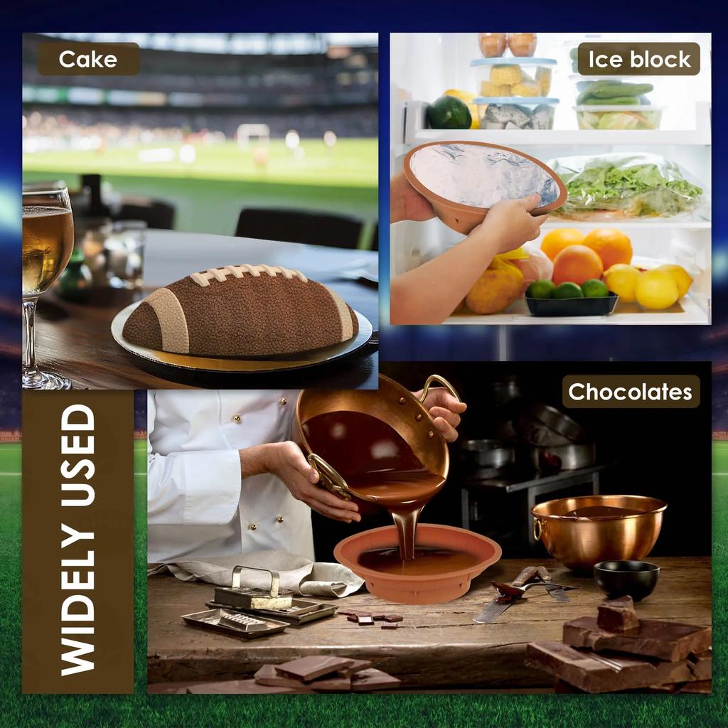 Cake Mold Football Cake Pan Non-stick Cake Mold Cake Mold Silicone Baking Pans For Wedding Birthday Party DIY Baking Tool