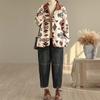 Coat for Women Thickened Autumn Winter Geometric Print Casual Jacket Windbreaker Oversize Waterproof Casual Jacket
