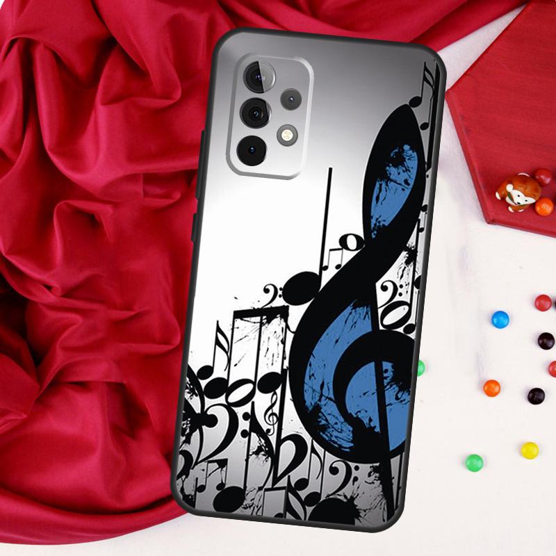 Music Note For Samsung Galaxy A55 A53 A33 A13 A35 A15 A36 A56 A26 A16 A22 A32 A52 A54 A34 A06 A05 Case