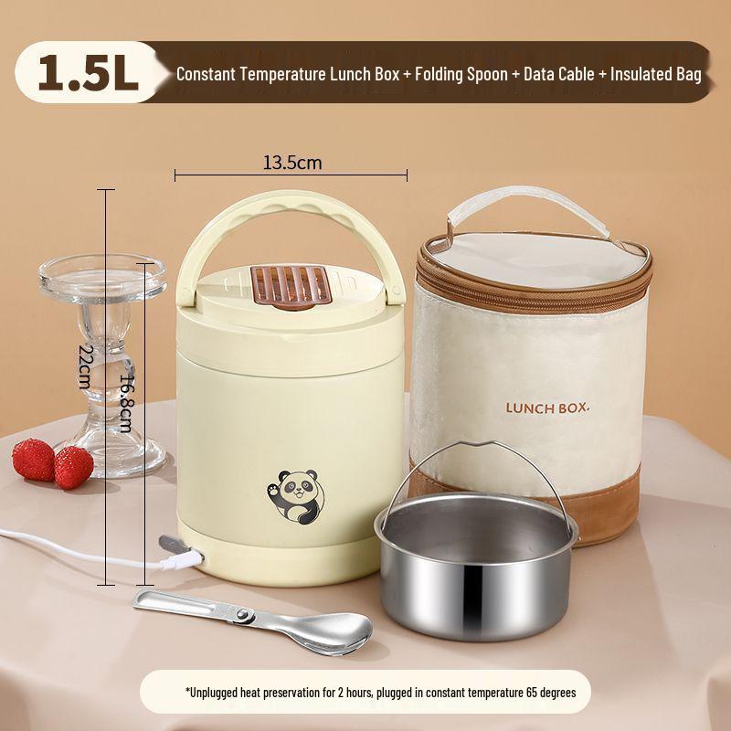 24-Stunden Elektrische Lunchbox mit Konstanter Temperatur, Tragbar und Isoliert für Büroangestellte und Studenten