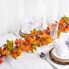 Lvydec 2 Pack Maple Leaves Fall Garland - 6.5ft/Strand Artificial Fall Foliage Garland Colorful Autumn Decoration for Home Wedding Party Thanksgiving