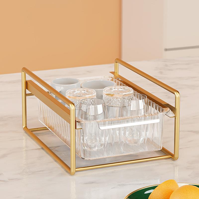 Kitchen storage rack, sink, storage rack, floor to ceiling household layered cabinet rack, multifunctional pull-out sink