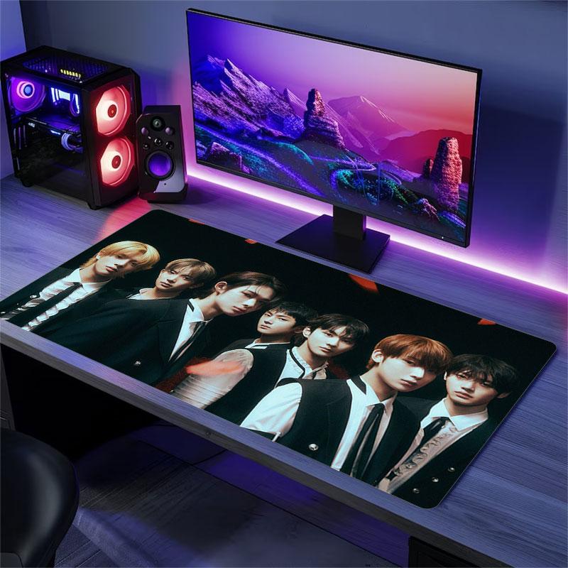 ENHYPEN Mouse Pad, Large Gaming Desk Mat, Non-slip XXL Mousepad for Laptop & Tablet, Mini PC Playmat with Stitched Edges