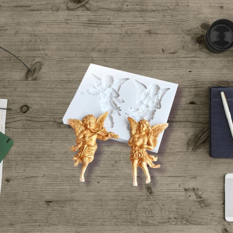 Figurka Anioła 3D Silikonowe Formy na Świece Rzeźba Artystyczna Silikonowe Formy do Świec Mydła Żywicy Epoksydowej Dekoracja Gipsowa