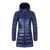 Spring Fall Medium Long Down Jacket Women Ultra Light Warm Hoodie Jacket White Duck Down Coat S-7XL