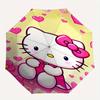Hello Kitty,Hearts Automatic Folding Umbrella-Simple 8-Rib Design, Bright Cartoon Pattern, Durable Iron Frame, Suitable For Travel, Outdoor,