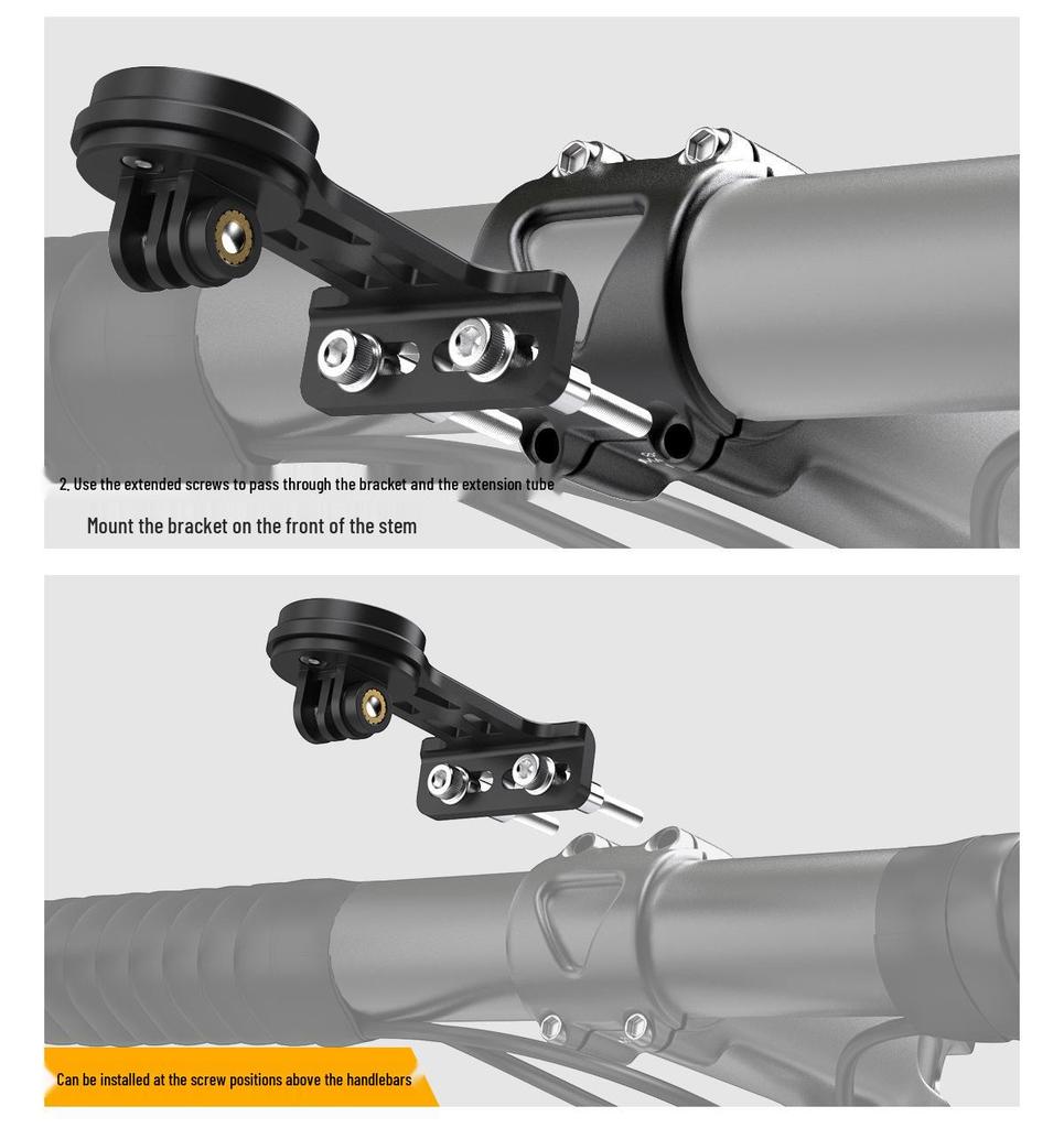Carbon Fiber Aero Handlebar Extension Mount for Bike Computers & Accessories