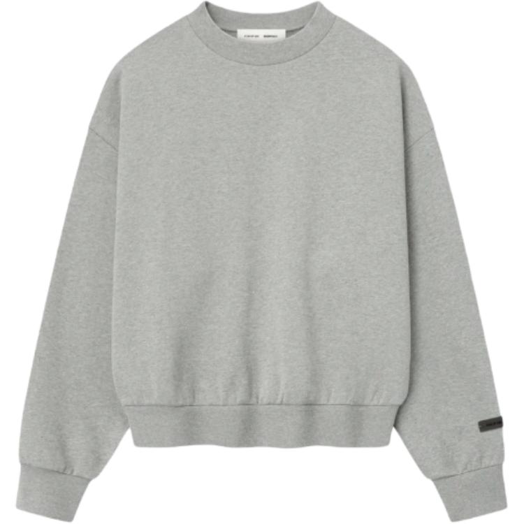 Fear of God Essentials Classic Fleece Crewneck Concrete Heather Men Tops Grey 192SP252045F