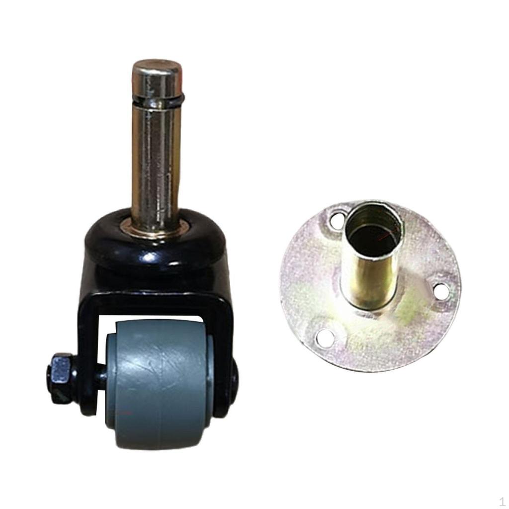 Piano Wheel Casters Multifunction Degree Rotation Metal Wear Resistant Easy Installation Replacement