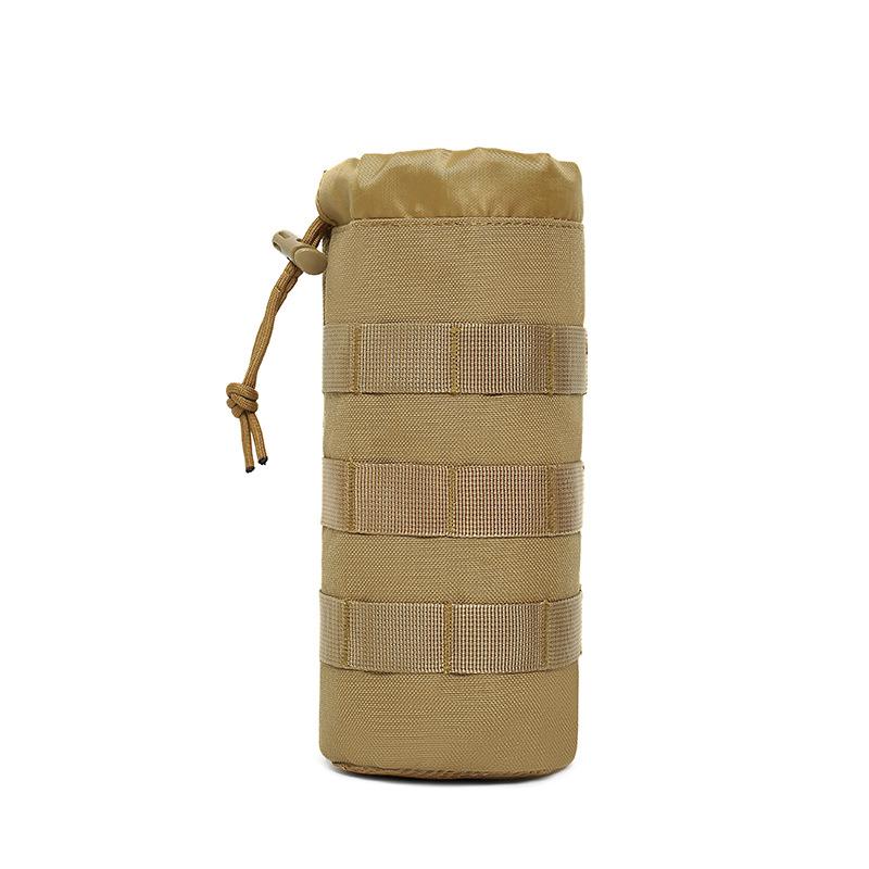 Outdoor Molle Tactical Water Bottle Holder Drawstring Kettle Pouch Carrier For Camping Hiking Cycling Hunting 4
