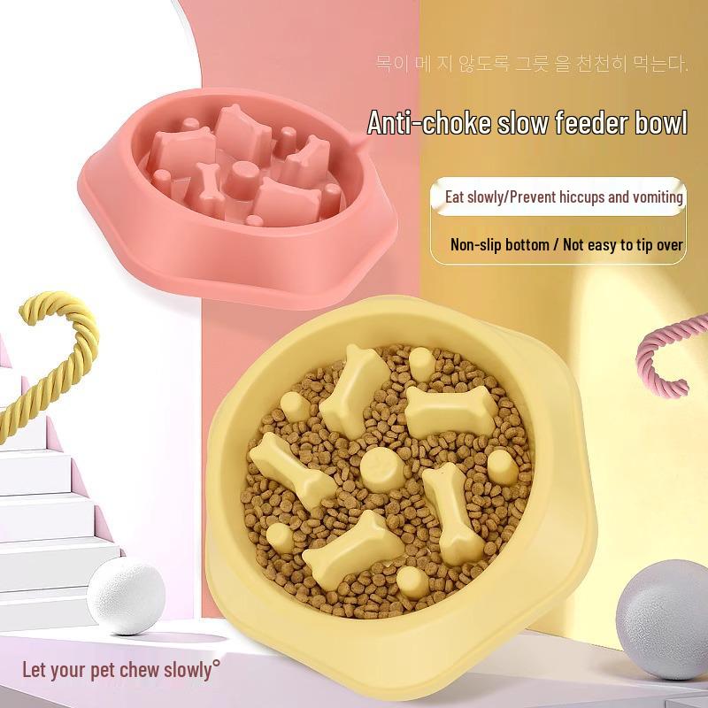 

Pet Non-Slip Slow Feeder Bowl for Small to Large Dogs - Anti-Choke Design