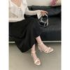 Pesstwei Open Toe Narrow Band Women Sandals Fashion Buckle Strap Thin High Heels Dress Stripper Ladies Summer Shoes Size: 40