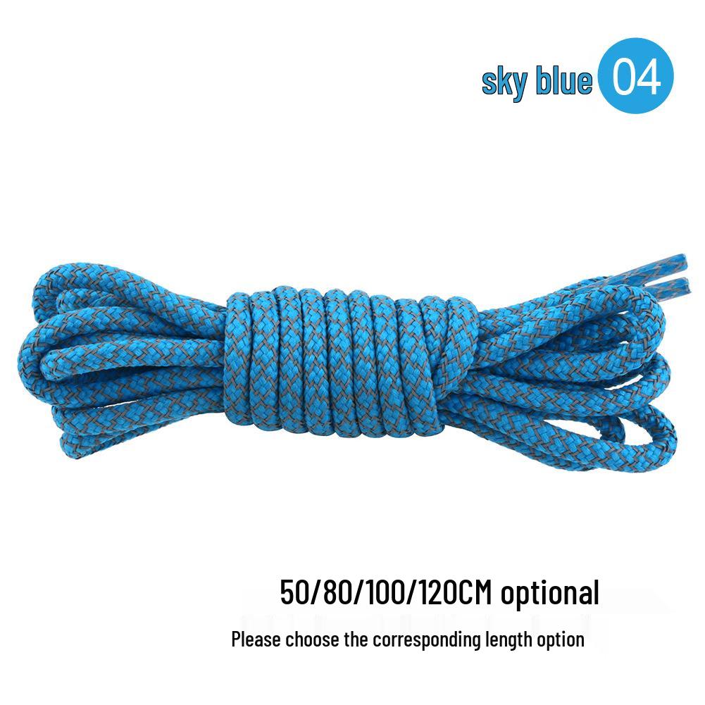 17 Reflective Round Fluorescent Shoelaces for Casual Basketball Shoes