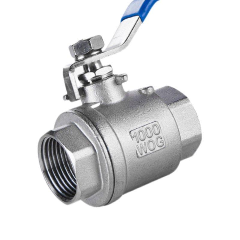 

Stainless Steel Two-Piece 304 Ball Valve, Thickened, 4-Point Female Threaded, Radiator-Ready. 201 (Iron ball) 1/2 inch DN15