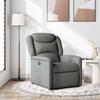 Folding Armchair, Dark Grey, Upholstered In Fabric