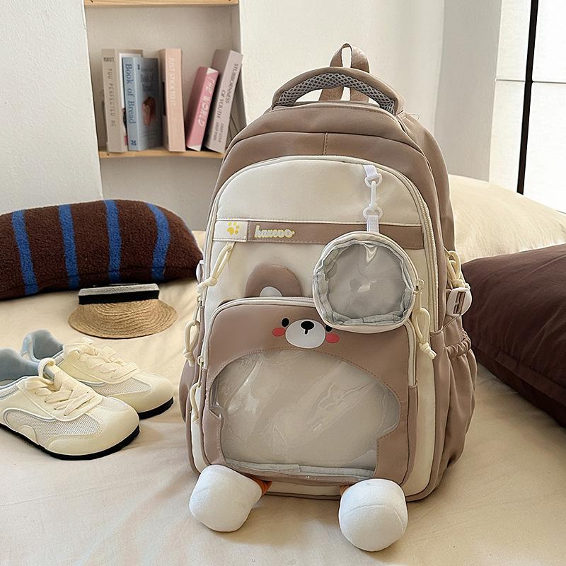 

Новый школьный рюкзак высококачественный, свежий и милый, косметичка конфетных цветов, легкий весенний рюкзак для прогулок и большой вместимости.