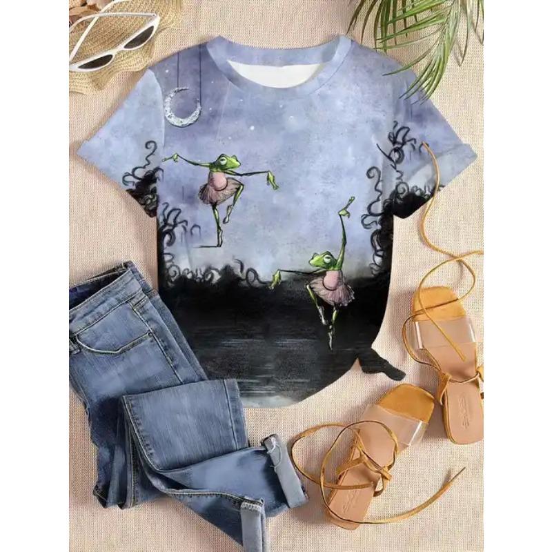 Summer Women T-shirt Cute Cat Pattern 3d Print T Shirt Fashion Casual Short Sleeve T Shirt Female Tops Tee Animal Clothes Girl