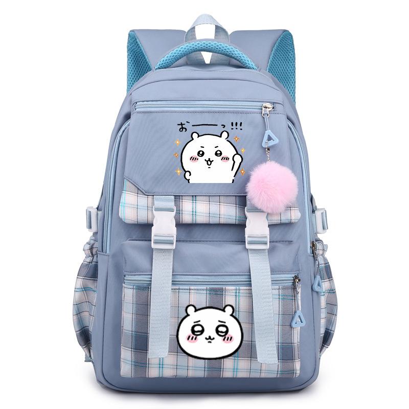 Jiikawa Wow School Bag New Chiikawa Girls Backpack for Primary and Secondary School Students Cute College Style Backpack