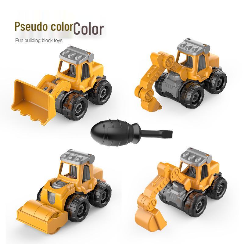 

Children s Educational Construction Vehicle Toy: Detachable Screw & Nut Excavator for Ages 2-6