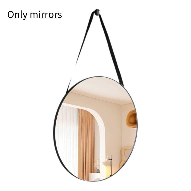 

Vanity Makeup Round Mirror Framed Mirror Hanging Wearing Mirrors Decoration Home 30cm/11.81in чёрный