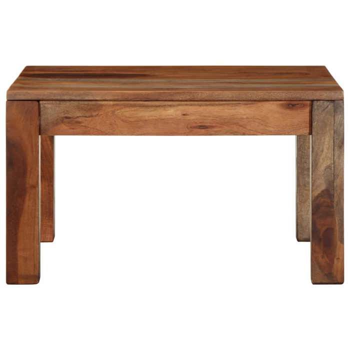 VidaXL Table basse 60x60x35 cm bois massif d'acacia, table d'appoint, table de salon, table latérale, bout de canapé, table 4102374