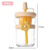 Water Cup for Girls Summer Straw Glass Tea Cup Office Tea Cup with Lid Household Large Capacity Cup