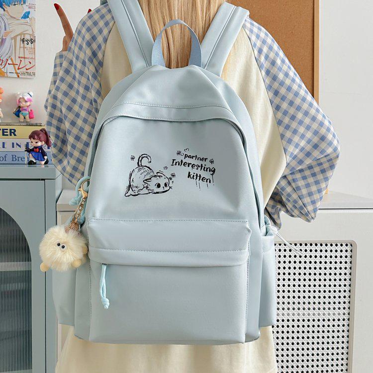 Large Capacity College-Style Backpack for Girls - Perfect for Junior High To University Students and Casual Travel.