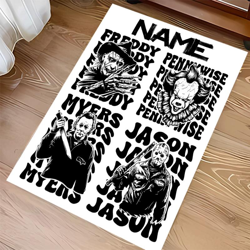 Custom personalization Horror movies Print Area Rug - Soft, Washable Non-Slip Indoor Mat,Living Room,Home&Office Decorative Rug