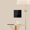 Crystal Glass Panel LED Light Switch AC100-240V EU Plug LED Sensor Switch Fire-Resistant 1/2/3 Gang Wall Light Switch