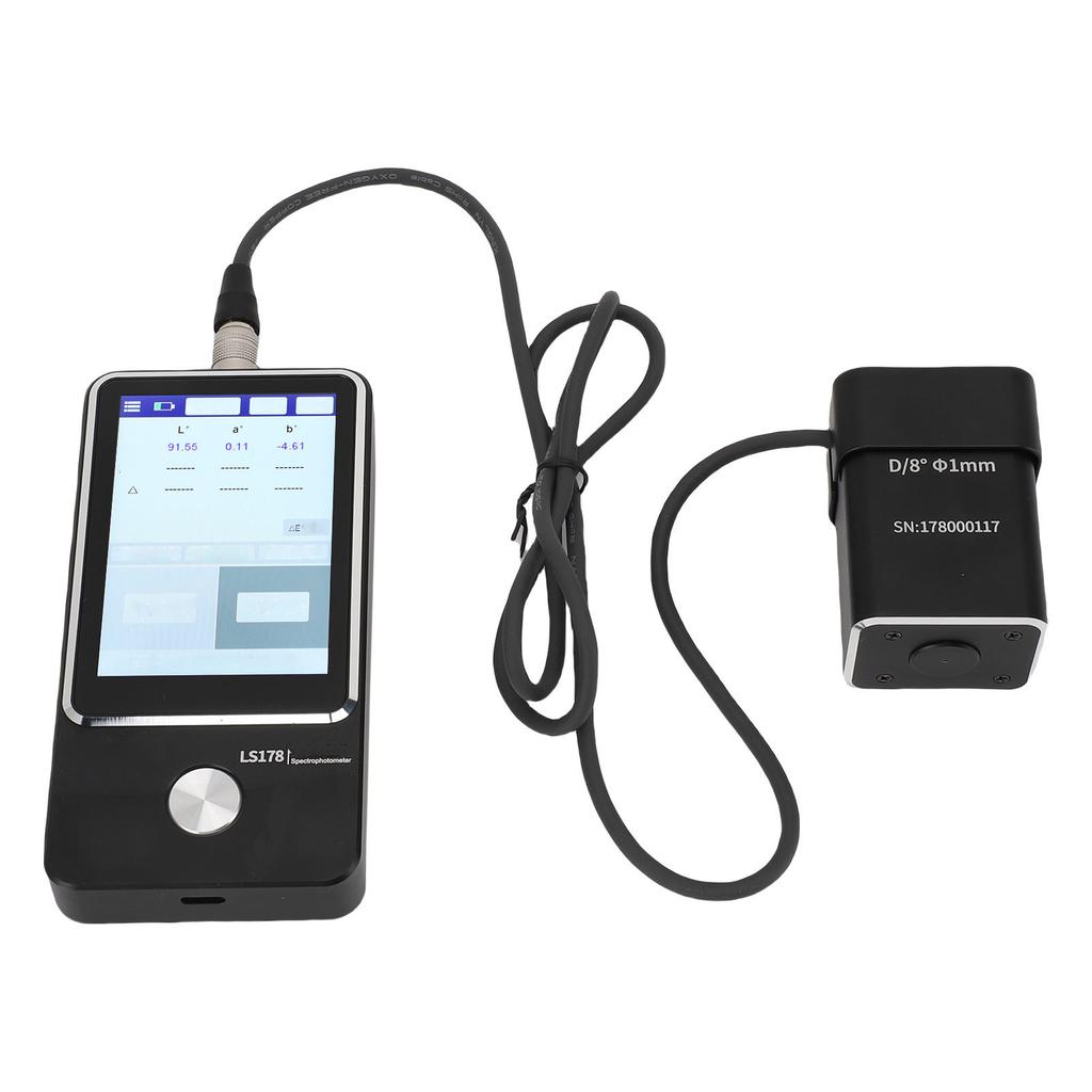 Digital Paint Color Meter Full Spectrum LED Light Source 3.5 Inch Touch Screen 1mm Measurement Aperture Portable Color