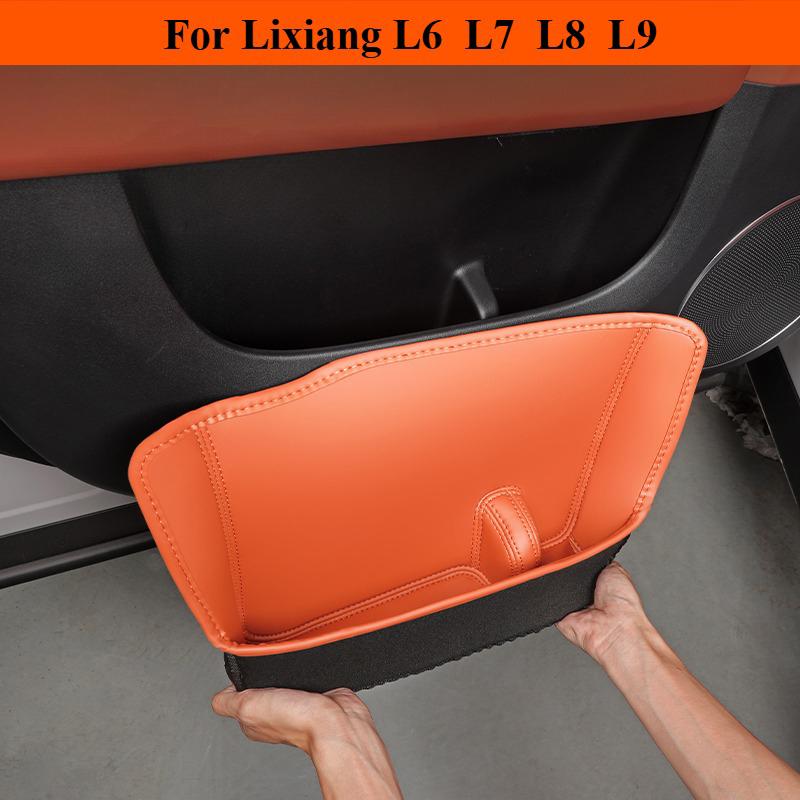 For LiXiang L6 L7 L8 L9 Car Door Slot Storage Pad Leather Door Groove Protective Mat Storage Barrel Interior Accessories