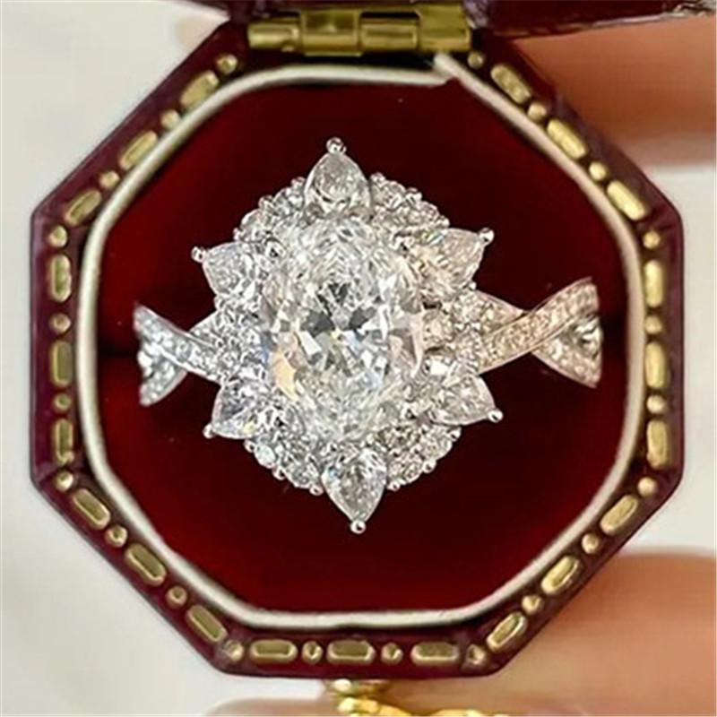 CopperRing AAA Zircon High Quality For Women Rings Wedding Fine Jewelry Accessories Party Gift