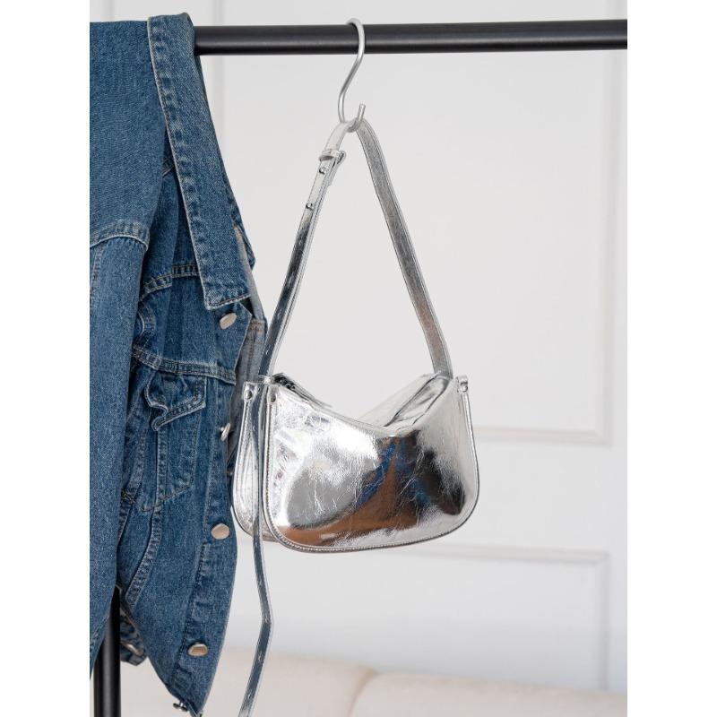 

Новая повседневная универсальная женская сумка через плечо серебряный