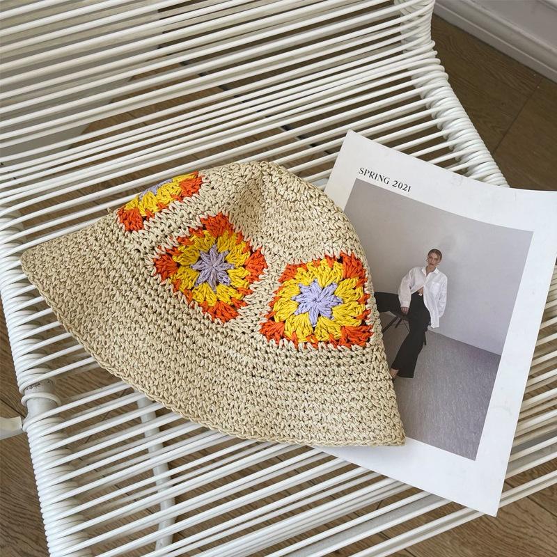 

Womens Shade Summer Shade Grass Small Fresh Fashion Casual Fisherman Hat бежевий