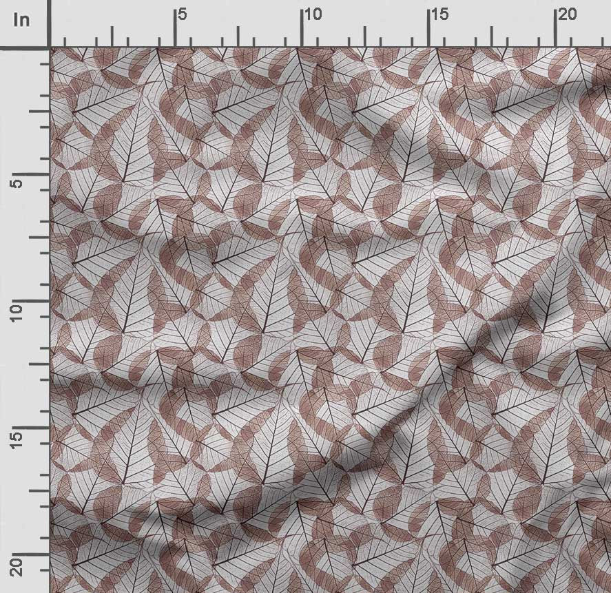 Soimoi Leaves Print,  Cotton Cambric, Quilting Fabric Sold by The Yard 42 Inch Wide, Medium Weight Cotton Fabric,
