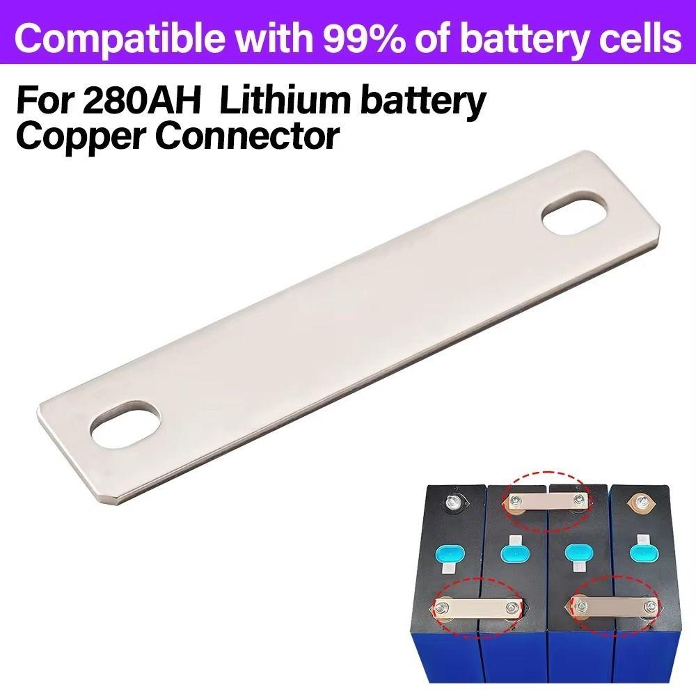 Nickel-plated Copper Bus Bars Connector Flat Copper Busbar  Lifepo4 Cell Lithium
