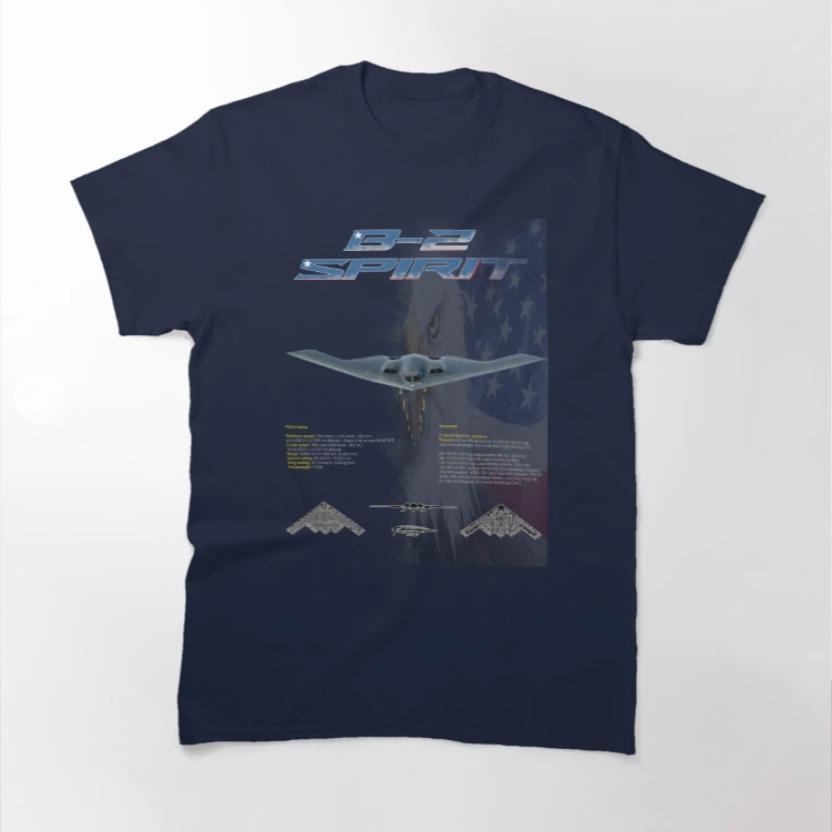 US Air Force B2 Spirit Stealth Bomber Specs TShirt 100 Cotton ONeck Short Sleeve Summer Casual Mens Tshirt Size S3XL