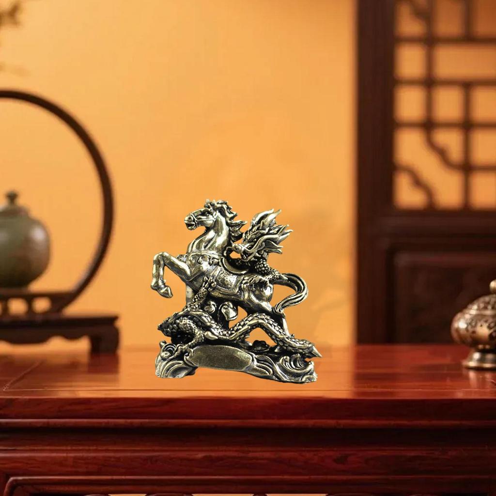 Pferdestatue Skulptur Chinesisches Jahr Dekoration für Schlafzimmer Büro Schreibtisch Schrank Bücherregal