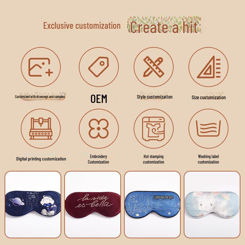Adjustable Double-Sided Mulberry Silk Eye Mask for Sleep and Travel