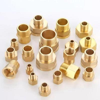 1Pcs Reducer Pipe Fitting 1/8 1/4 3/8 1/2 3/4 Coupler Connector Hex Bushing Connectors Female To Male Threaded Brass