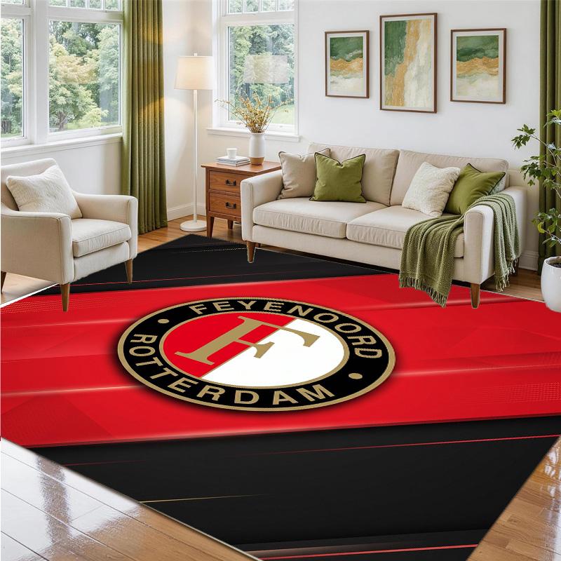 Feyenoord Design Crystal Velvet Rug Soft Decorative Mat for Bedroom Entrance