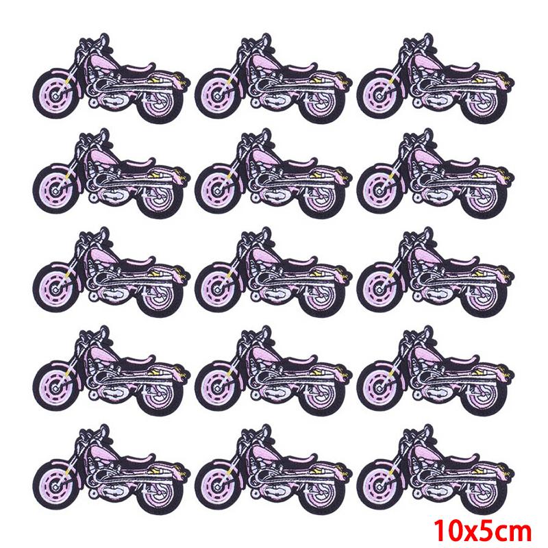 10 Pcs/lot Wholesale Embroidery Patch Iron On Patches For Clothing Patches On Clothes Jackets Decor Applique Sew Supplies