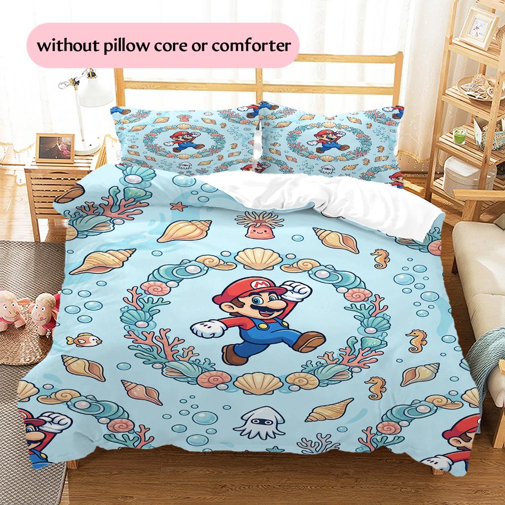 Mario Retro Duvet Cover & Pillowcases, Mario Fan Nostalgic Bedding, Perfect Gift.chl