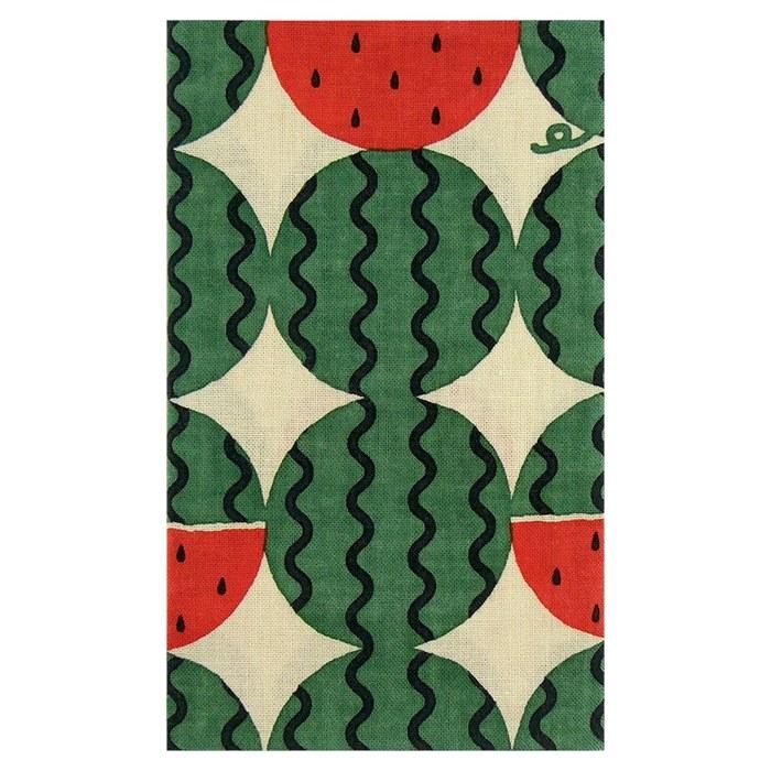 Hamawen Sample Tenugui Watermelon Large Off-White, approx. 34cm x 90cm