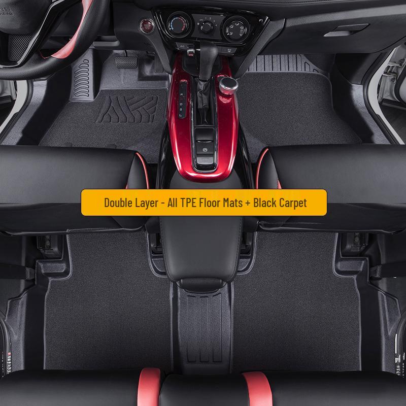Honda XRV Floor Mats (2015-2024 Models) - Fully Enclosed TPE, Dongfeng Modified, Car-Specific.