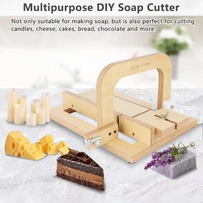 Cortador de Sabonete de Madeira Yousheng Ajustável Fio Simples Fatiador de Sabonete Ferramenta Profissional para Cortar Sabonete Artesanal Manteiga Queijo Suprimentos para Fazer Sabonete DIY