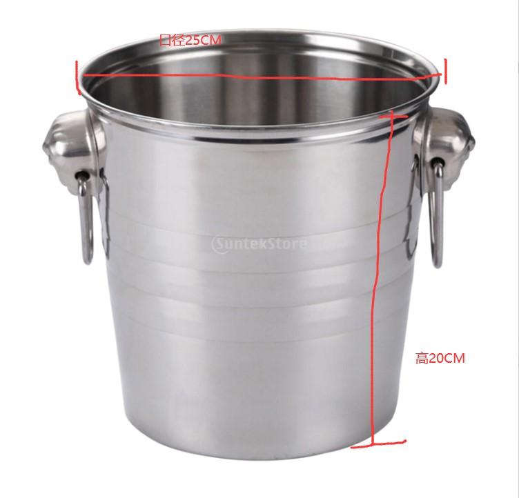Ice Bucket Stainless Steel Bin for Cocktail Parties Chilling Beer Bottle