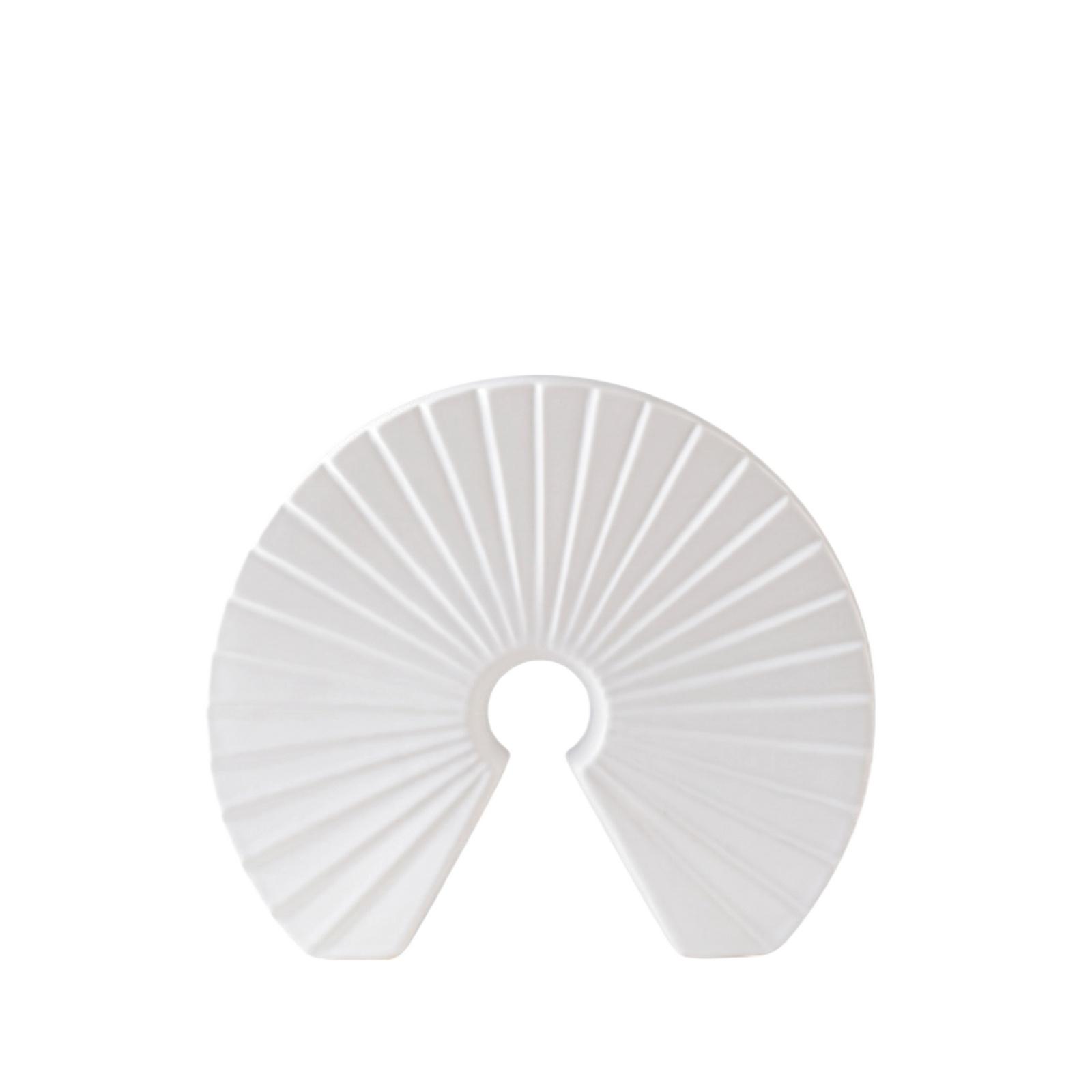 

Modern Abstract Fan Shaped Decorative Sculpture Tabletop Accent for Living Room Office Shelf or Desk Display Unique Geometric Design one size білий