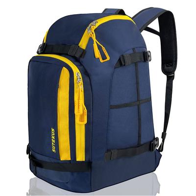 Mochila/Bolsa para Botas de Ski/Snowboard Sutekus, Grande Bolsa para Ski/Capacete, Capacidade 50L, Fibra de Vidro 1680D com Orifícios de Ventilação (Marinha)
